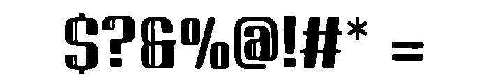 Inflated 3D Outline Font OTHER CHARS