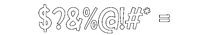 Inflower Outline Font OTHER CHARS