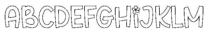 Inflower Outline Font UPPERCASE