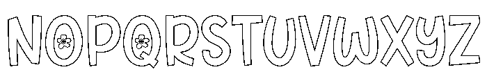 Inflower Outline Font UPPERCASE