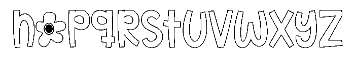 Inflower Outline Font LOWERCASE