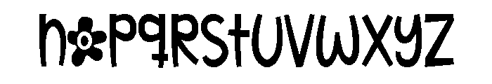 Inflower Thin Book Font LOWERCASE
