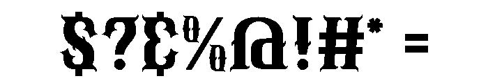 Inhuman Monster Font OTHER CHARS