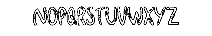 Injured Bandage By Sque Regular Font UPPERCASE
