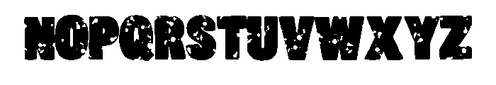 Ink Blood Block Print B Regular Font UPPERCASE