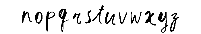 Ink Clover Regular Font LOWERCASE