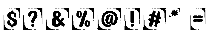 Ink District Cutout Font OTHER CHARS