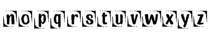 Ink District Cutout Font LOWERCASE