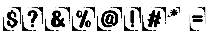Ink District Stamp Font OTHER CHARS