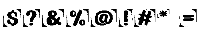 Ink District Width Stamp Font OTHER CHARS