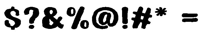 Ink District Width Font OTHER CHARS