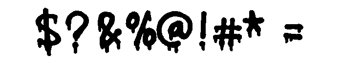 Ink Drips Tag Marker Regular Font OTHER CHARS