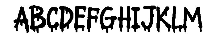 Ink Drips Tag Marker Regular Font UPPERCASE