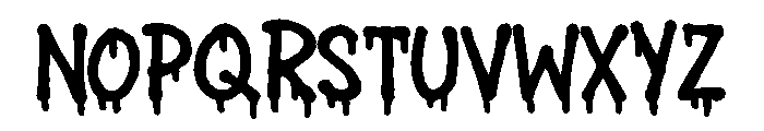 Ink Drips Tag Marker Regular Font UPPERCASE