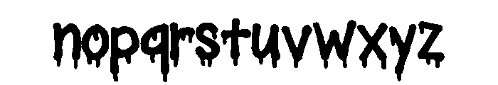 Ink Drips Tag Marker Regular Font LOWERCASE