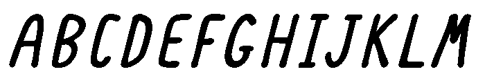 InkSlim Bold Italic Font UPPERCASE
