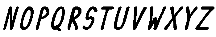 InkSlim Bold Italic Font UPPERCASE