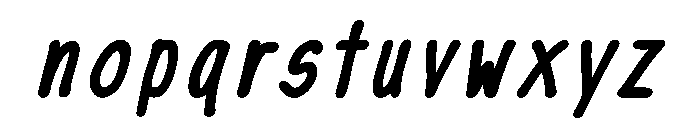 InkSlim Bold Italic Font LOWERCASE
