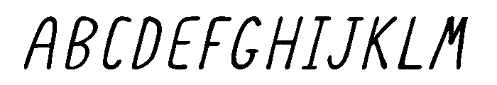 InkSlim Italic Font UPPERCASE