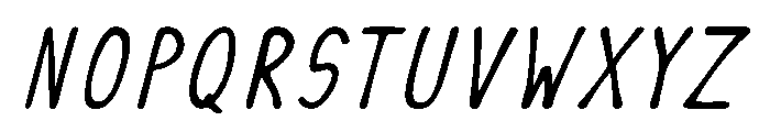 InkSlim Italic Font UPPERCASE