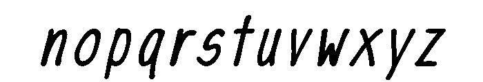 InkSlim Italic Font LOWERCASE