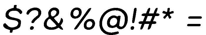 Inkora Sans Italic Font OTHER CHARS