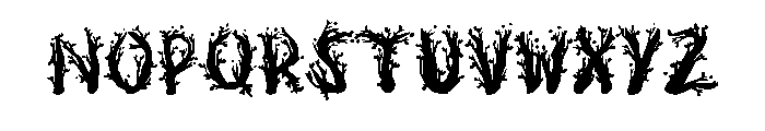 Inky Trees By Squeeb Cr Regular Font LOWERCASE