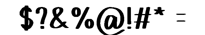 Inner Thought Font OTHER CHARS