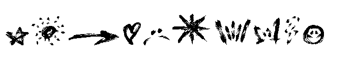 inkCridible Sticker Regular Font UPPERCASE