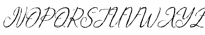 inkvera script Regular Font UPPERCASE