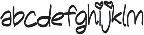 IN LOVE Regular otf (400) Font LOWERCASE