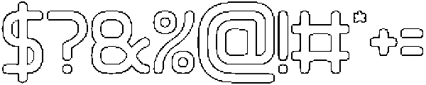 INSERT COIN-Hollow otf (400) Font OTHER CHARS