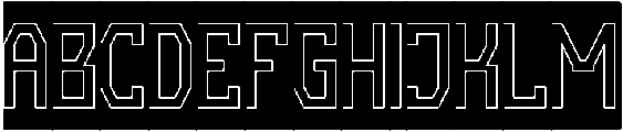 INVISIBLE THOUGHTS-Hollow-Inver otf (400) Font UPPERCASE