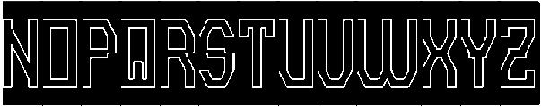 INVISIBLE THOUGHTS-Hollow-Inver otf (400) Font UPPERCASE
