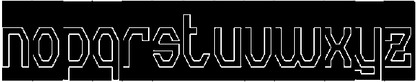 INVISIBLE THOUGHTS-Hollow-Inver otf (400) Font LOWERCASE