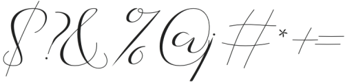 Indah Signature Regular otf (400) Font OTHER CHARS