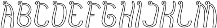 India Hair Style-Hollow ttf (400) Font UPPERCASE