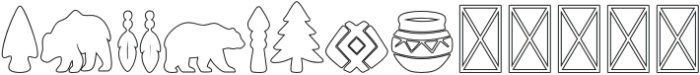 Indigenous Dingbats Regular otf (400) Font LOWERCASE