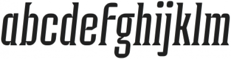 Industria Serif Cnd Light Italic otf (300) Font LOWERCASE