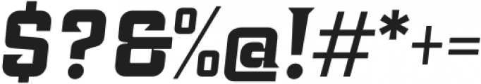 Industria Serif Wide Bold Italic otf (700) Font OTHER CHARS