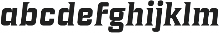 Industria Serif Wide Bold Italic otf (700) Font LOWERCASE