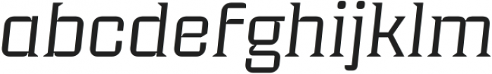 Industria Serif Wide Light Italic otf (300) Font LOWERCASE