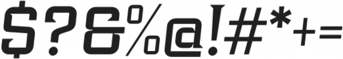 Industria Serif Wide Medium Italic otf (500) Font OTHER CHARS