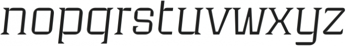 Industria Serif Wide Thin Italic otf (100) Font LOWERCASE