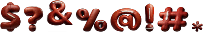 Inflated Football Regular otf (400) Font OTHER CHARS