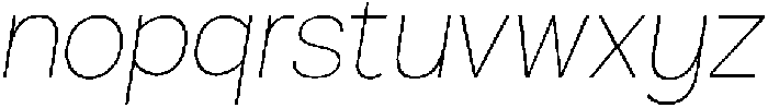 Ingrida Thin Italic otf (100) Font LOWERCASE