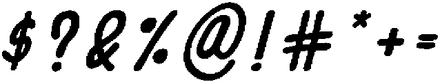 InkSlim Bold Italic otf (700) Font OTHER CHARS