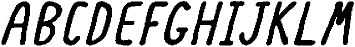 InkSlim Bold Italic otf (700) Font UPPERCASE