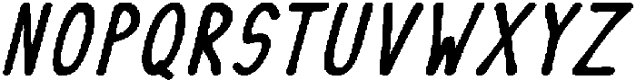 InkSlim Bold Italic otf (700) Font UPPERCASE