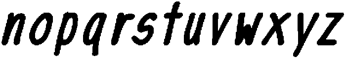 InkSlim Bold Italic otf (700) Font LOWERCASE